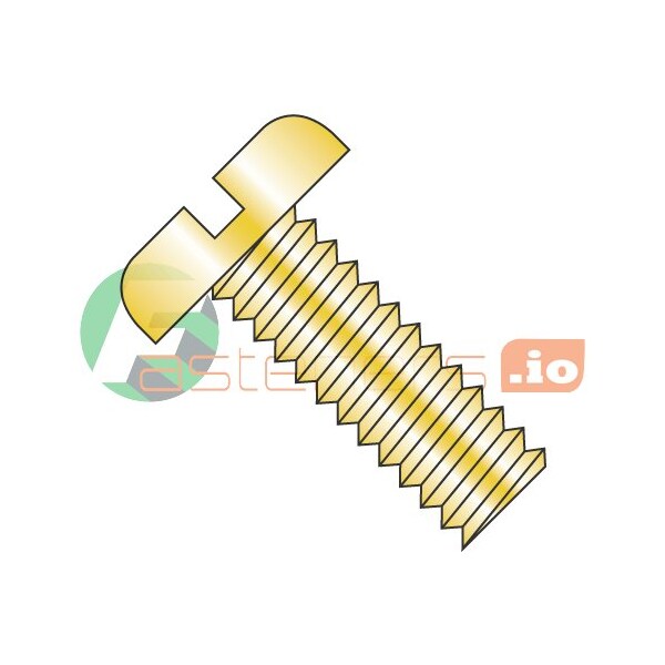 Newport Fasteners #6-32 x 5/16 in Slotted Pan Machine Screw, Zinc Yellow Steel, 10000 PK 247735 - main